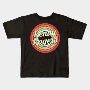 Kenny Rogers Proud Name Retro Rainbow Tribute Kids T-Shirt